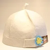 Шапка банная женская "Дамский колпак с цветком" светлый шапка банная женская "дамский колпак с цветком" светлый