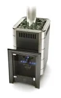 Печь для бани газовая ТМФ Уренгой-2 Inox антрацит нерж.вставки (без ГГУ)*  печь для бани газовая тмф уренгой-2 inox антрацит нерж.вставки (без ггу)*