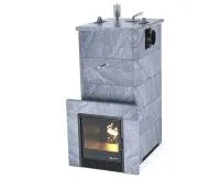 Печь для бани ИзиСтим Геленджик Premium в 4-х стор.кожухе из талькох-та закр.верх дымоход справа печь для бани изистим геленджик premium в 4-х стор.кожухе из талькох-та закр.верх дымоход справа