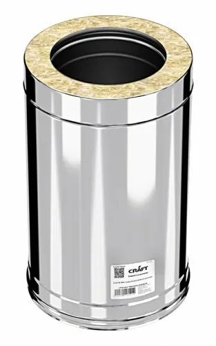 дымоход craft утепленный нержавеющий (316/0,8/304/0,5) ф150/250 l=1м по воде