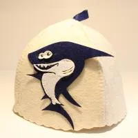 Шапка банная с аппликацией "Акуленок" шапка банная с аппликацией "акуленок"