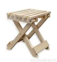 Табурет для сада №2 складной массив сосны, без покрытия, ИРБ табурет для сада №2 складной массив сосны, без покрытия, ирб