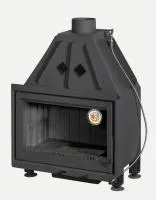 Топка каминная Альфа 700, патрубок ф150, черный шамот, ЭкоКамин  топка каминная альфа 700, патрубок ф150, черный шамот, экокамин