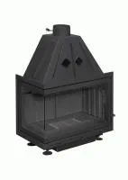 Топка каминная Альфа 700 LB NEW два стекла левая с черным шамотом патрубок ф200, ЭкоКамин топка каминная альфа 700 lb new два стекла левая с черным шамотом патрубок ф200, экокамин