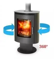 Печь-камин ТМФ Визиера черная бронза поворотная 360° печь-камин тмф визиера черная бронза поворотная 360°