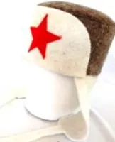 Шапка для бани Ушанка армейская, Жар-Банька шапка для бани ушанка армейская, жар-банька