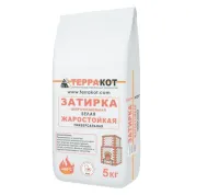 Затирка белая "Терракот" жаростойкая (5 кг) затирка белая "терракот" жаростойкая (5 кг)