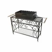 Мангал М-19, 60*42*20см, антрацит, ручка метал. прямоугольная  Дачный Эксперт мангал м-19, 60*42*20см, антрацит, ручка метал. прямоугольная  дачный эксперт
