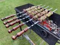 Шампур Узбекский с деревянной ручкой нерж 55 см шампур узбекский с деревянной ручкой нерж 55 см