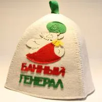 Шапка банная с аппликацией "Банный генерал" шапка банная с аппликацией "банный генерал"