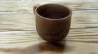 Кружка глиняная кофейная, Засеянное поле, ручная работа, Маслянка кружка глиняная кофейная, засеянное поле, ручная работа, маслянка