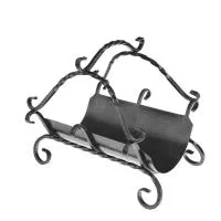 Дровница малая с поддоном черная, Банный Эксперт дровница малая с поддоном черная, банный эксперт