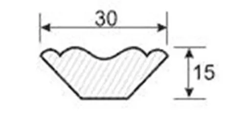 плинтус потолочный - липа а 1,5м