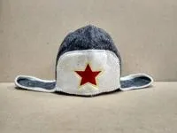Шапка для бани и сауны "Ушанка со звездой", Бацькина баня шапка для бани и сауны "ушанка со звездой", бацькина баня