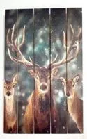 Картина "Олени" 30*40 см на дереве КД037, ПЭМ картина "олени" 30*40 см на дереве кд037, пэм