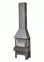 Камин Бавария Три Стекла графит ЭкоКамин камин бавария три стекла графит экокамин