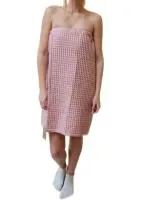 Парео женское AnoleHome, вафельная ткань однотонная, цвет розовый парео женское anolehome, вафельная ткань однотонная, цвет розовый