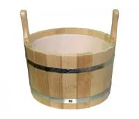 шайка двуручная 9л термо с пластмассовой вставкой, банный эксперт