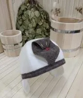 Шапка для бани Фараон с коричневой коброй, Жар-Банька шапка для бани фараон с коричневой коброй, жар-банька