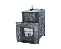 Печь для бани ИзиСтим Ялта 35 Premium (пироксенит) с горелкой САБК 40 # печь для бани изистим ялта 35 premium (пироксенит) с горелкой сабк 40 #
