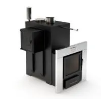 Печь для бани ИзиСтим Анапа М2 боковой вход слева дровяная печь для бани изистим анапа м2 боковой вход слева дровяная