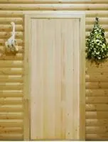 Дверь из сосны входная 176х76 утепленная, бессучковая Банный Перец дверь из сосны входная 176х76 утепленная, бессучковая банный перец