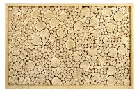 Панно в рамке с подсветкой можжевеловое на щите из липы 100*150*5см Автор Бани  панно в рамке с подсветкой можжевеловое на щите из липы 100*150*5см автор бани