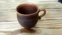 Кружка глиняная, Вилюшка,  ручная работа, Маслянка кружка глиняная, вилюшка,  ручная работа, маслянка