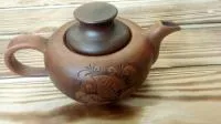 Чайник глиняный 0,35 л, Листочки, ручная работа, Маслянка чайник глиняный 0,35 л, листочки, ручная работа, маслянка