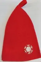 Шапка для бани Снежинка, красная, Никитинская мануфактура шапка для бани снежинка, красная, никитинская мануфактура
