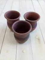 Стакан глиняный 0,2л, с орнаментом, ручная работа, ШД стакан глиняный 0,2л, с орнаментом, ручная работа, шд