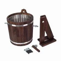 Обливное устройство 16л с нержавеющей вставкой Woodson дуб темный обливное устройство 16л с нержавеющей вставкой woodson дуб темный