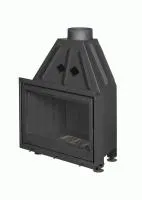 Топка каминная Альфа 800 B, патрубок ф200, черный шамот, ЭкоКамин топка каминная альфа 800 b, патрубок ф200, черный шамот, экокамин
