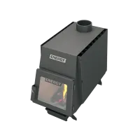 печь отопительная energy teplo 100 панорама со стеклом, дровянная антрацит #