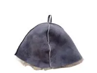 Шапка для бани Шик мех овчина, серая шапка для бани шик мех овчина, серая