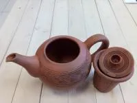 Чайник глиняный 0,8л, с инфундиркой, ручная работа, ШД чайник глиняный 0,8л, с инфундиркой, ручная работа, шд