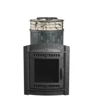 печь для бани прометалл атмосфера l в ламелях пироксенит + сетка с тоннелем new