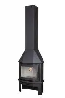 Печь-камин Мюнхен пристенно-угловой черный ЭкоКамин печь-камин мюнхен пристенно-угловой черный экокамин