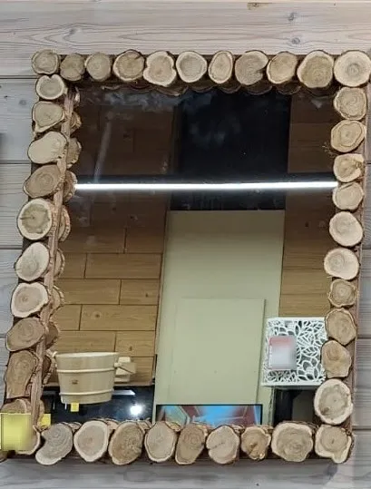 Зеркало липа с можжевельником 450*550мм Автор Бани зеркало липа с можжевельником 450*550мм автор бани