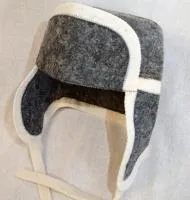 Шапка для бани Ушанка финская, серая, Жар-Банька шапка для бани ушанка финская, серая, жар-банька