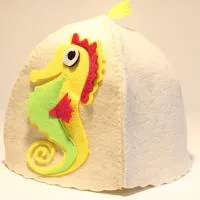 Шапка банная с аппликацией "Морской конек" шапка банная с аппликацией "морской конек"