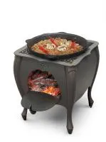 Печь под казан ТМФ Зухра черная бронза  печь под казан тмф зухра черная бронза