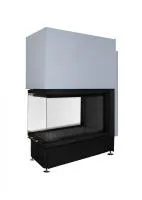 Топка каминная Дельта 900В три стекла принтинг черный шамот ЭкоКамин*  топка каминная дельта 900в три стекла принтинг черный шамот экокамин*