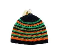 Шапка для бани Банибо №9 ручной работы, акрил, черный/оранжевый/салатовый, Банный Перец шапка для бани банибо №9 ручной работы, акрил, черный/оранжевый/салатовый, банный перец