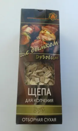 Щепа для копчения Дуб 400гр, Бацькина баня щепа для копчения дуб 400гр, бацькина баня