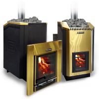 печь для бани ермак 24 люкс gold inox, антрацит #