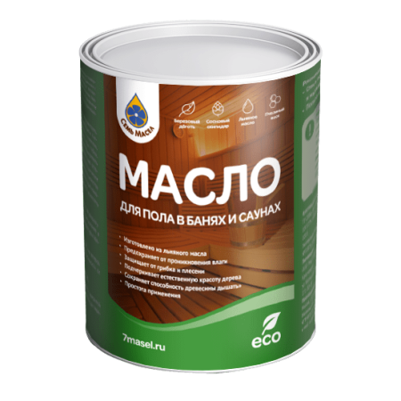 масло для пола в банях и саунах семь масел 0,9 л.